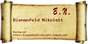 Bienenfeld Nikolett névjegykártya