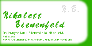 nikolett bienenfeld business card